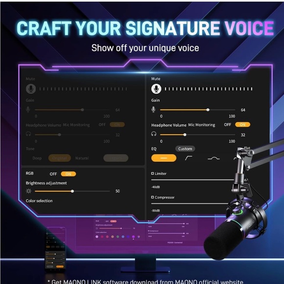 Maono USB/XLR Podcast Dynamic Microphone - Picture 4 of 9
